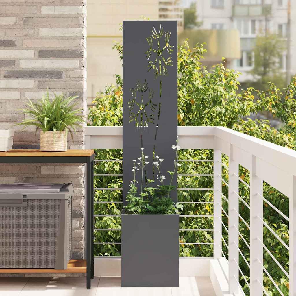 Écran de confidentialité jardin anthracite 32x140 cm brise-vue balcon