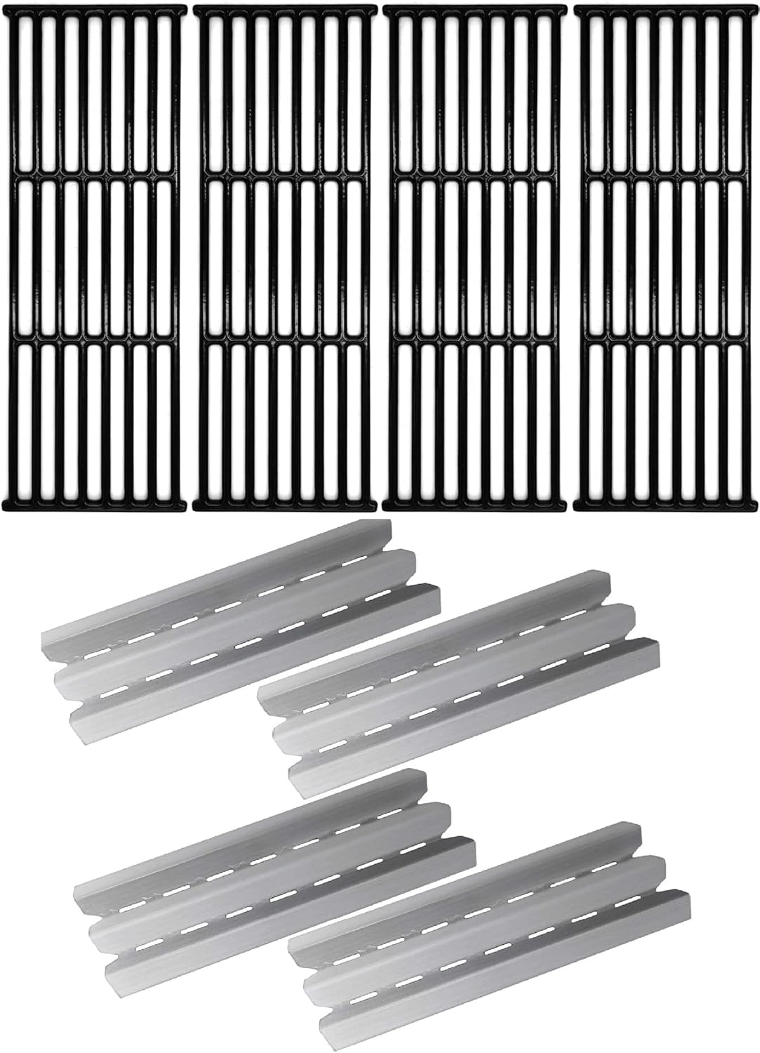 Hongso 17 3/8" Cast Iron Cooking Grates and Heat Plates Replacement for Broil-Mate, Broil King 9625-67, Baron 320, Baron 340, Baron 440, Huntington and Sterling Grills