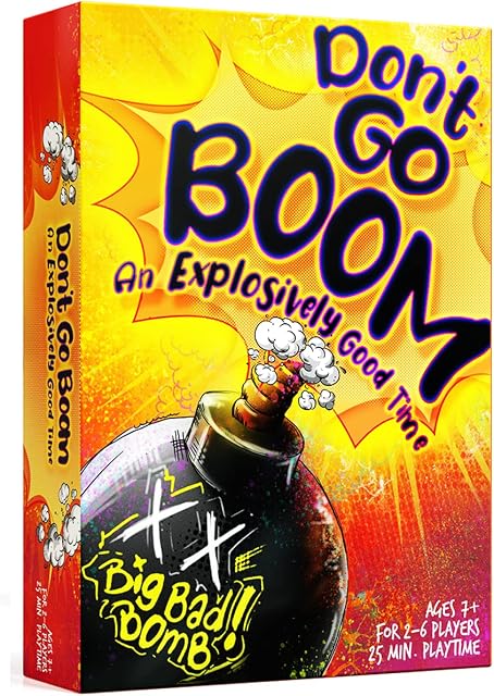 Dont Go Boom Card Game - Family Card Games - Kids Gifts - Card Games for Kids - Kids Stocking Stuffer - Games for Family Game Night - (2 - 6 Players) Ages 7+