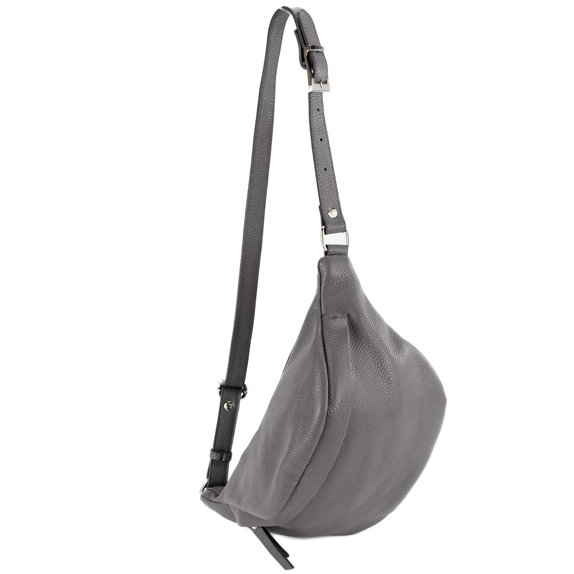 modamoda de - T77 - Italian hip bag, bum bag medium made of soft leather