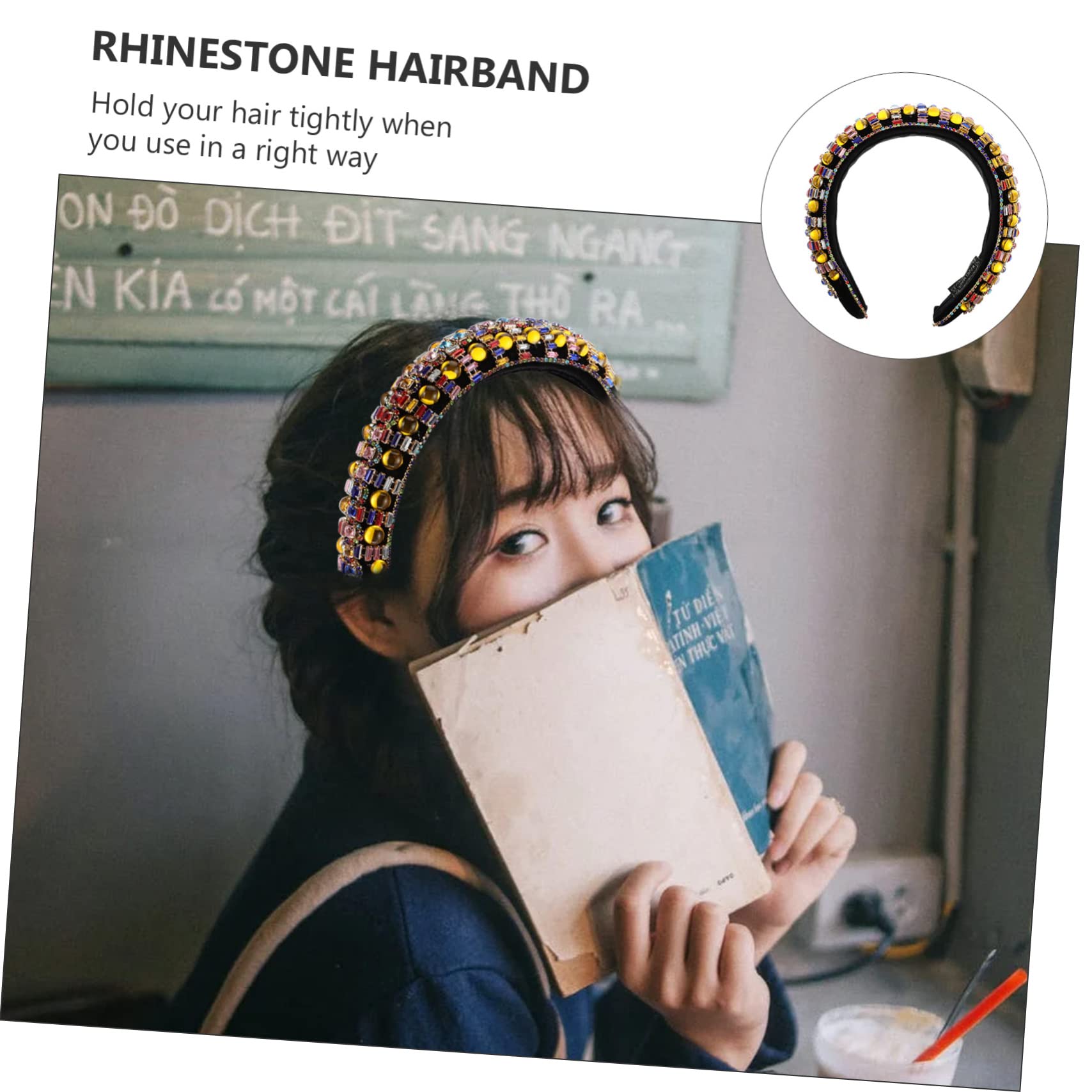 MAGICLULU 3 Stk Vintage Stirnband mit breiter Krempe damen stirnbänder Braut Kopfschmuck breites haarband party haarreif Gesichts-Stirnband Make-up- Strass-Haarband Strass-