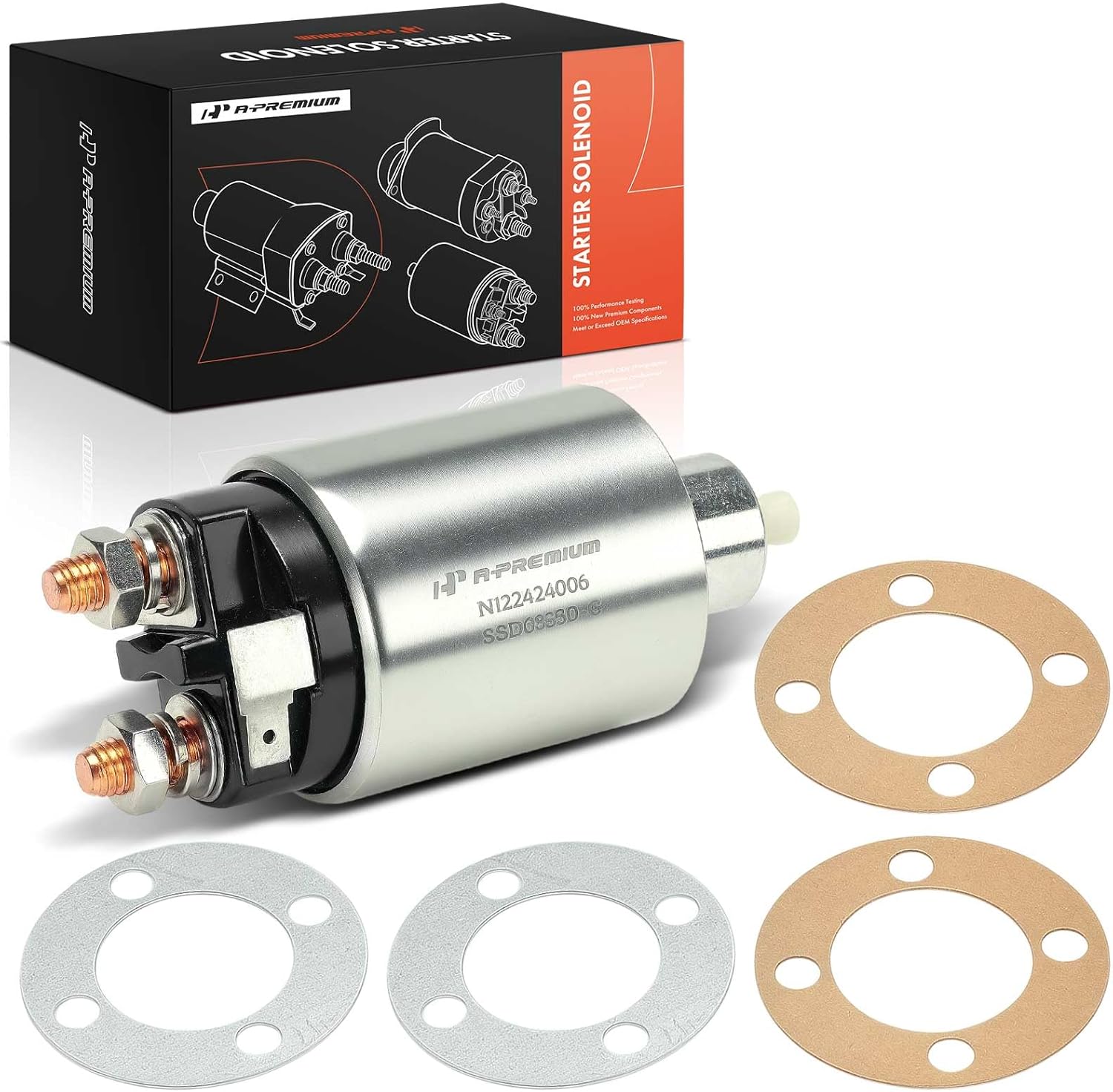 A-Premium Starter Solenoid Replacement for Mitsubishi Galant 1987-2012 Hyundai Elantra 1993-1995 Mitsubishi Eclipse Lancer Outlander Montero Grandis, 12V, 2.0L 2.4L