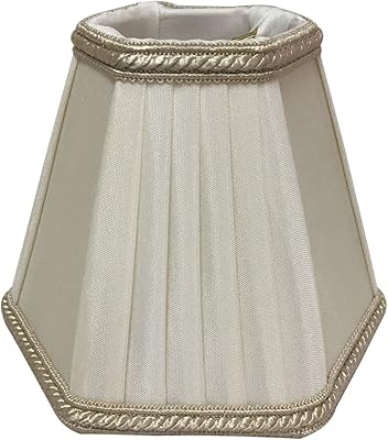 Royal Designs, Inc. CS-505EG/BG Decorative Trim Hexagon Empire Chandelier Lamp Shade, Eggshell Beige