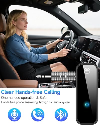 Miniatura 2 de Adaptador Bluetooth 5.0 de 3.5mm Jack Aux Dongle, Transmisor Receptor Inalámbrico 2-en-1 para TVViaje en Avión, Gimnasio, Compatibilidad con
