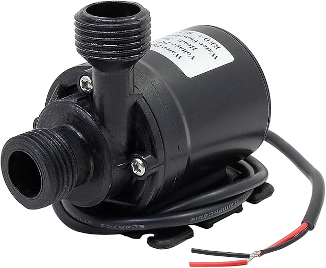 HSEAMALL Brushless Submersible Water Pump DC 12V Amphibious Pump 800L/H 5M for Pond Aquarium Fish Tank Solar Fountain Pool Water Circulation System