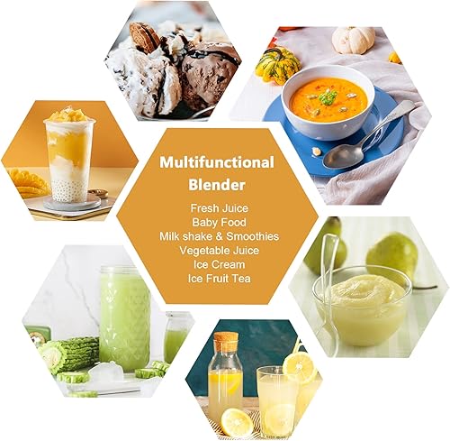 Miniatura 5 de YUHOME Mini licuadora eléctrica portátil de 12.8 fl oz, vaso exprimidor de 6 cuchillas para batido de batido de jugo, alimentos con batería