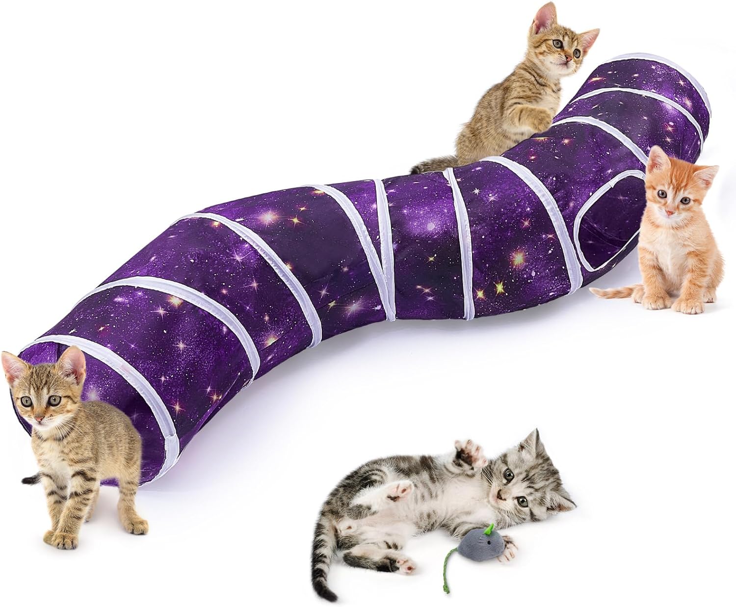 Cat Tunnels for Indoor Cats SShape Cat Tunnel Durable Cat