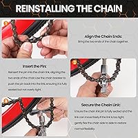 Vista 6 de Conjunto de herramientas de reparación de cadena de bicicleta Oumers, herramienta de rotura de cadena de bicicleta, alicates de eslabón maestro