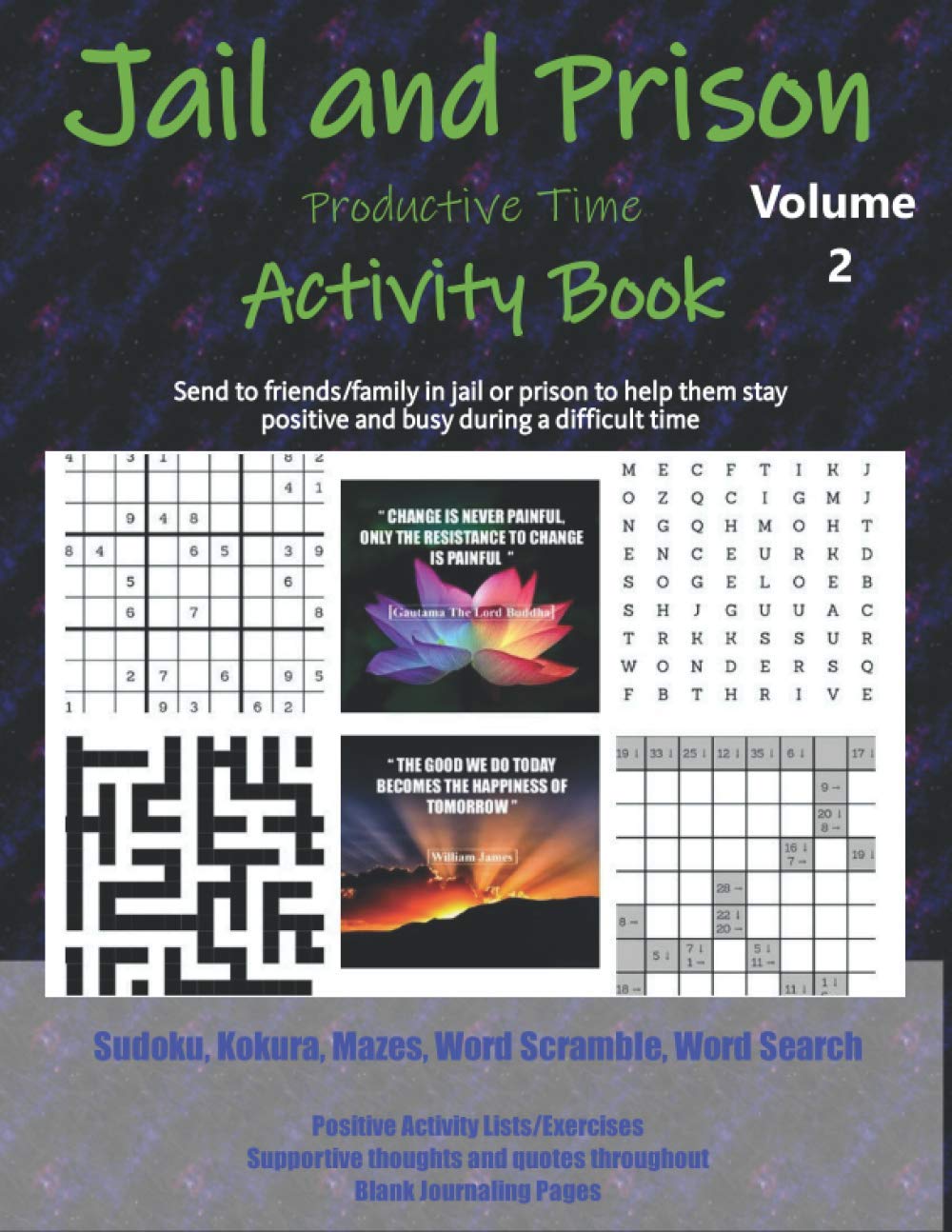 Jail and Prison Productive Time Activity Book - Volume 2: Send to friends/family in jail or prison to help them stay positive and busy during a difficult time