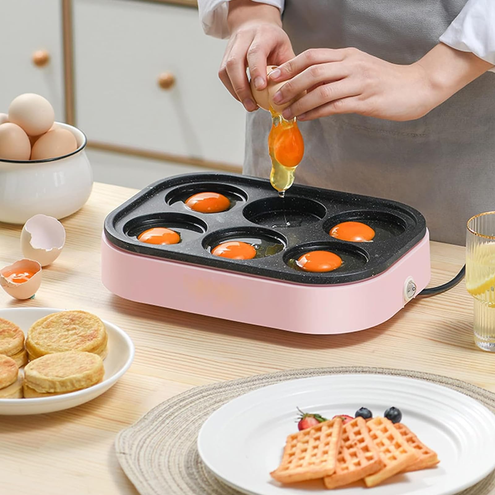 Padella Antiaderente Per Friggere Le Uova, Padella Per Grigliare Divisa