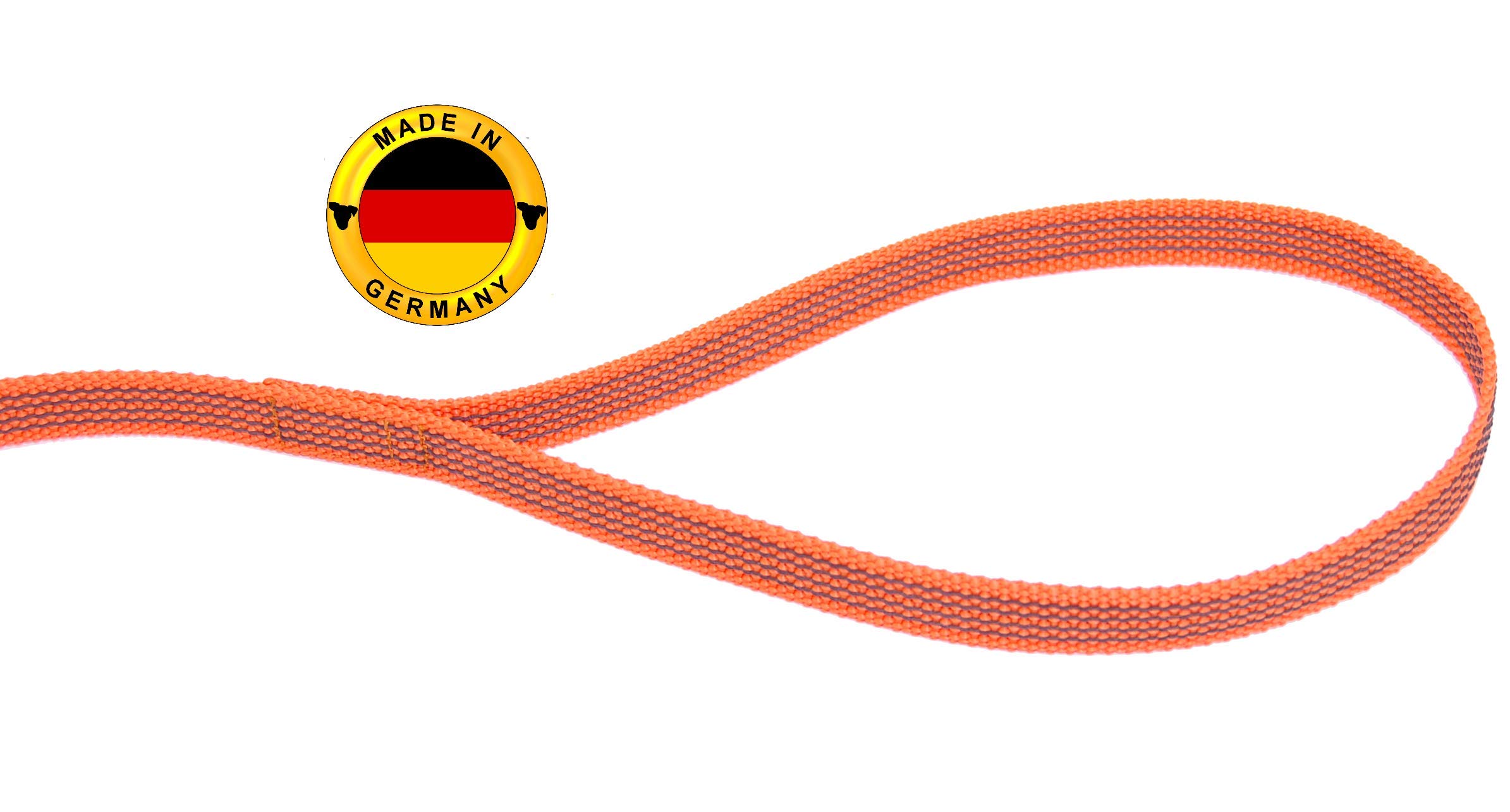 Dog Style Schleppleine Hund – Orange 30 Meter 20 mm – gummierte Trainingsleine mit Handschlaufe – rutschfest, strapazierfähig & wetterfest – ideal für Rückruftraining, Freilauf & Hundesport