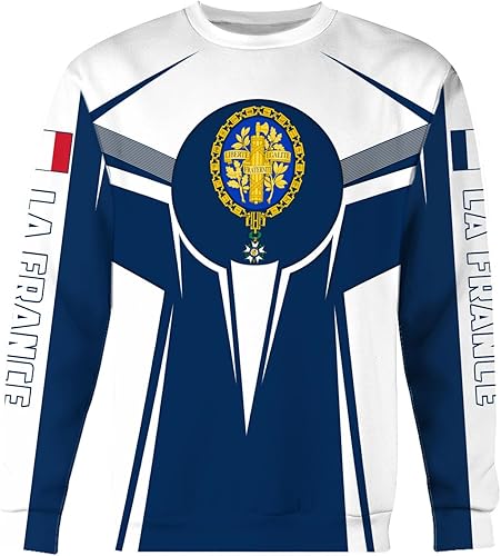 Miniatura 5 de Vybonz - Camisa personalizada de Francia para hombres y mujeres, Torre Eiffel París, camiseta con capucha de Francia, ropa de fútbol con bandera