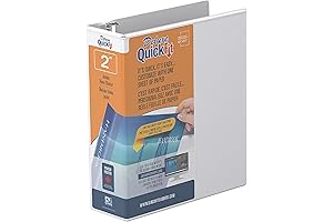 Davis Group QuickFit 5.5 x 8.5 Inch Premium Clear-View Binder
