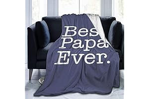 'Best Papa Ever' Papa Blanket flannel throw 50"x40"