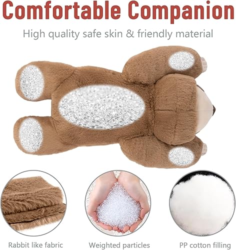 Miniatura 195 de Niuniu Daddy - Peluche con peso de perezoso para la ansiedad, almohada grande de 20 pulgadas para niños y adultos, juguete tierno como regalo
