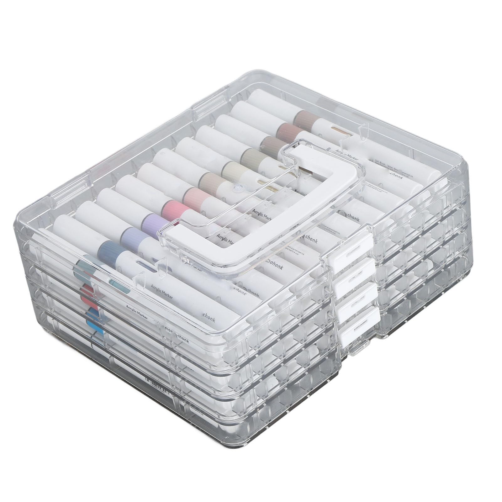 Acryl-Marker mit Weicher Spitze, 48 Farben, Künstlerbedarf, Sicher für, Mal-Geschenkset mit Aufbewahrungsbox