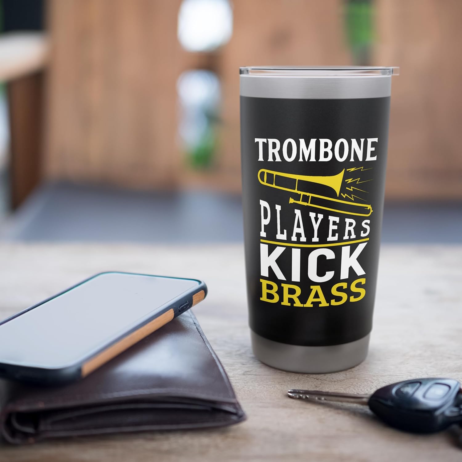 Trombone Players Kick Brass Funny Music Stainless Steel Insulated Tumbler - Image 7