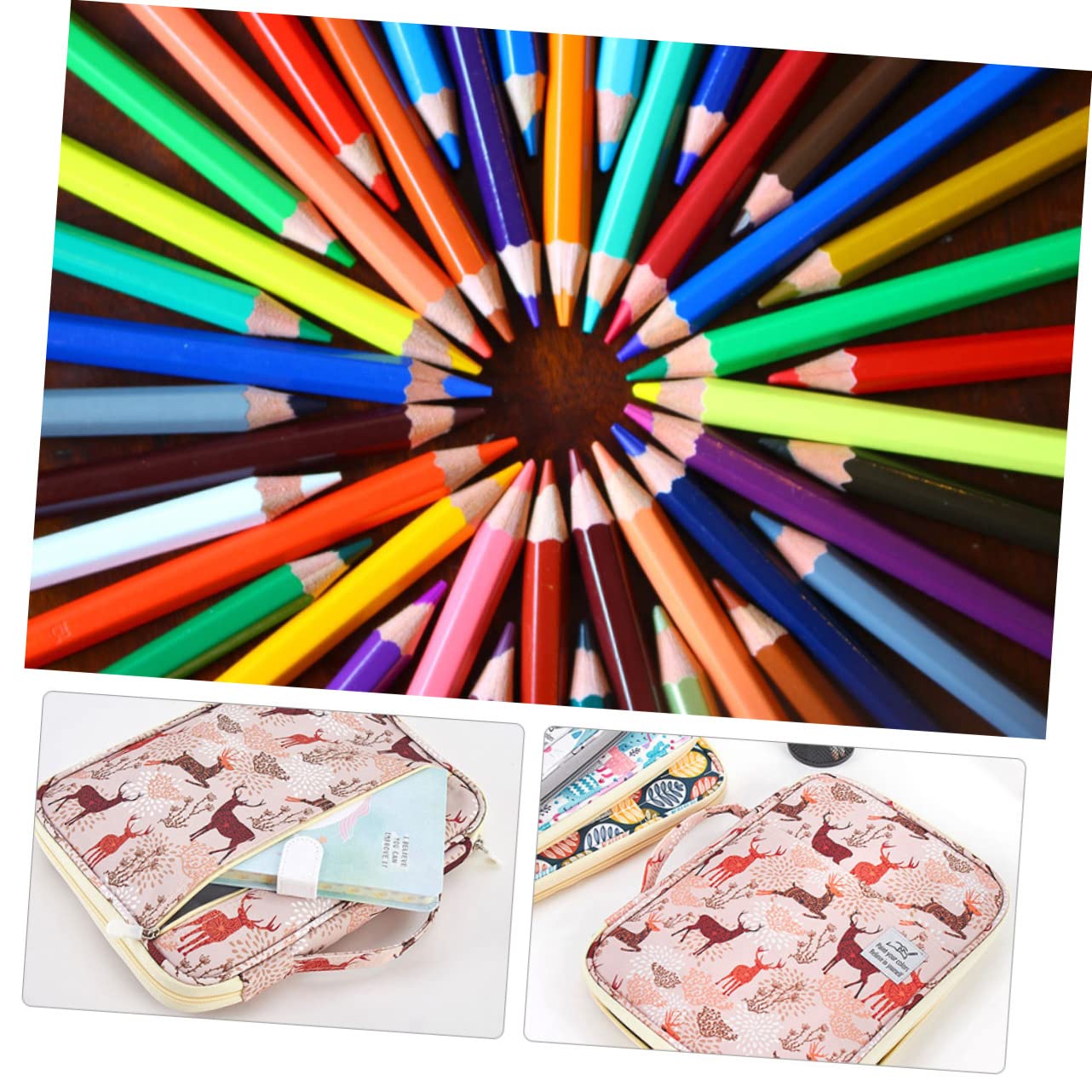 SHINEOFI Estuche para Lápices De Dibujo Bolsa De Papelería De Alta Capacidad Estuche para Papelería Soporte para Bolsa para Guardar Bolígrafos para Escolar y Artístico