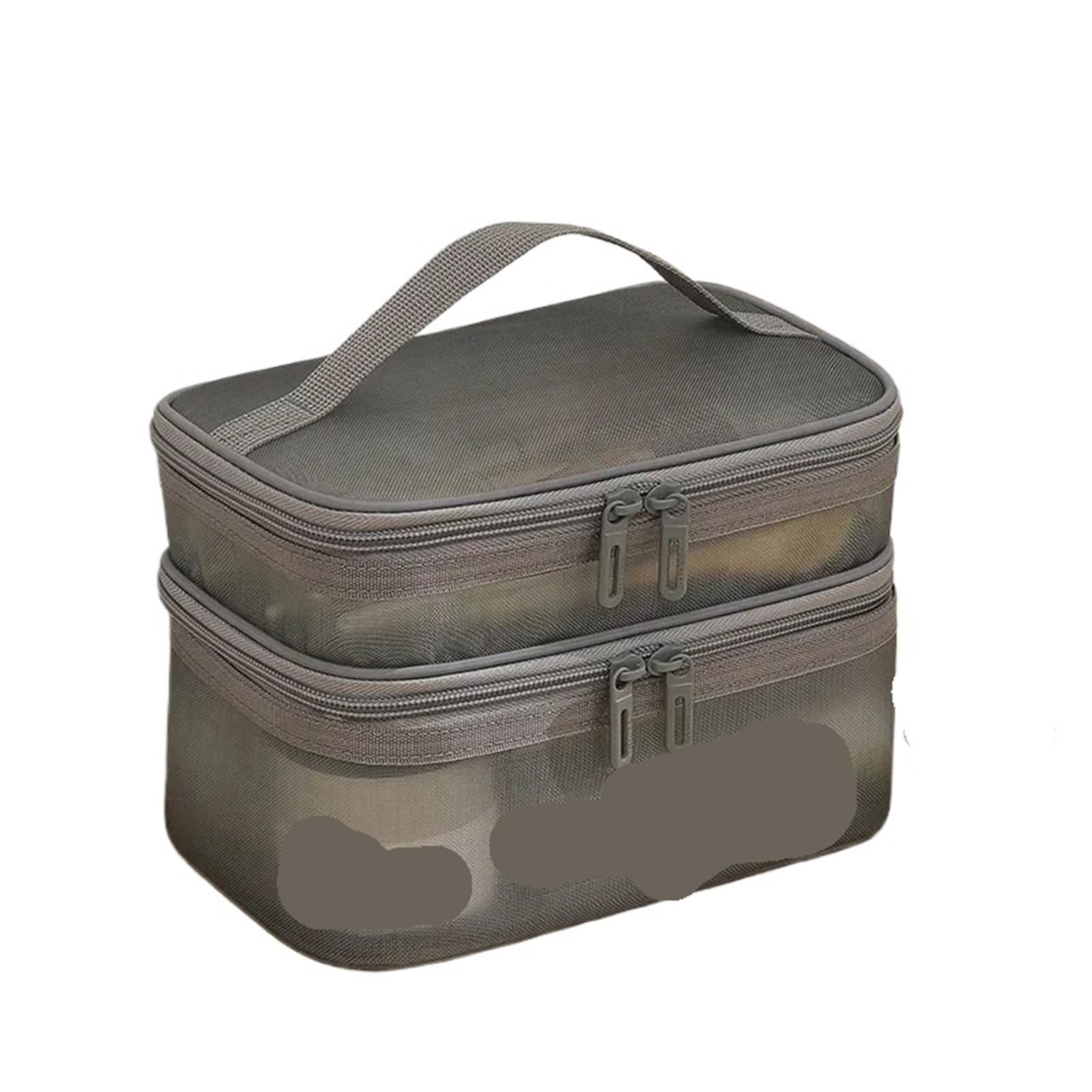 Transparente Make-up-Tasche, Netz-Organizer, Kulturbeutel, lässiger Reißverschluss, Kulturbeutel, Make-up, Reisekosmetiktasche for Frauen Geeignet Für Reisen, Bad, Schwimmen(Gray double layer)