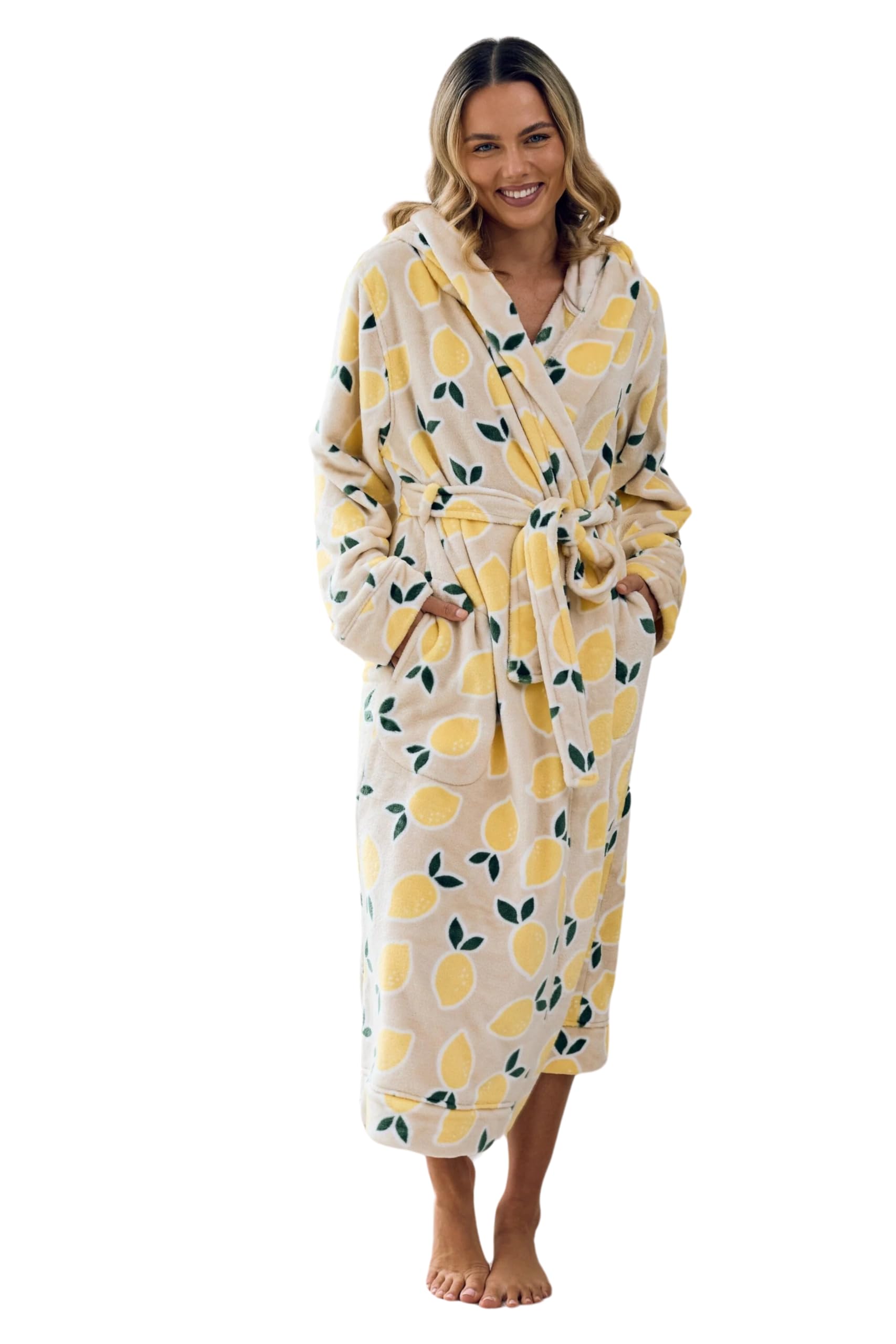 Women’s Plush Robe-Soft Cozy Bath Robe with Tie Waist-Women Robes Who Love Relaxing & Lounging While Matching with Their Dog