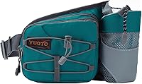 YUOTO Waist Pack with Water Bottle Holder - Hydration Fanny Pack for Running, Hiking, Walking | Adjustable 25-50" Belt