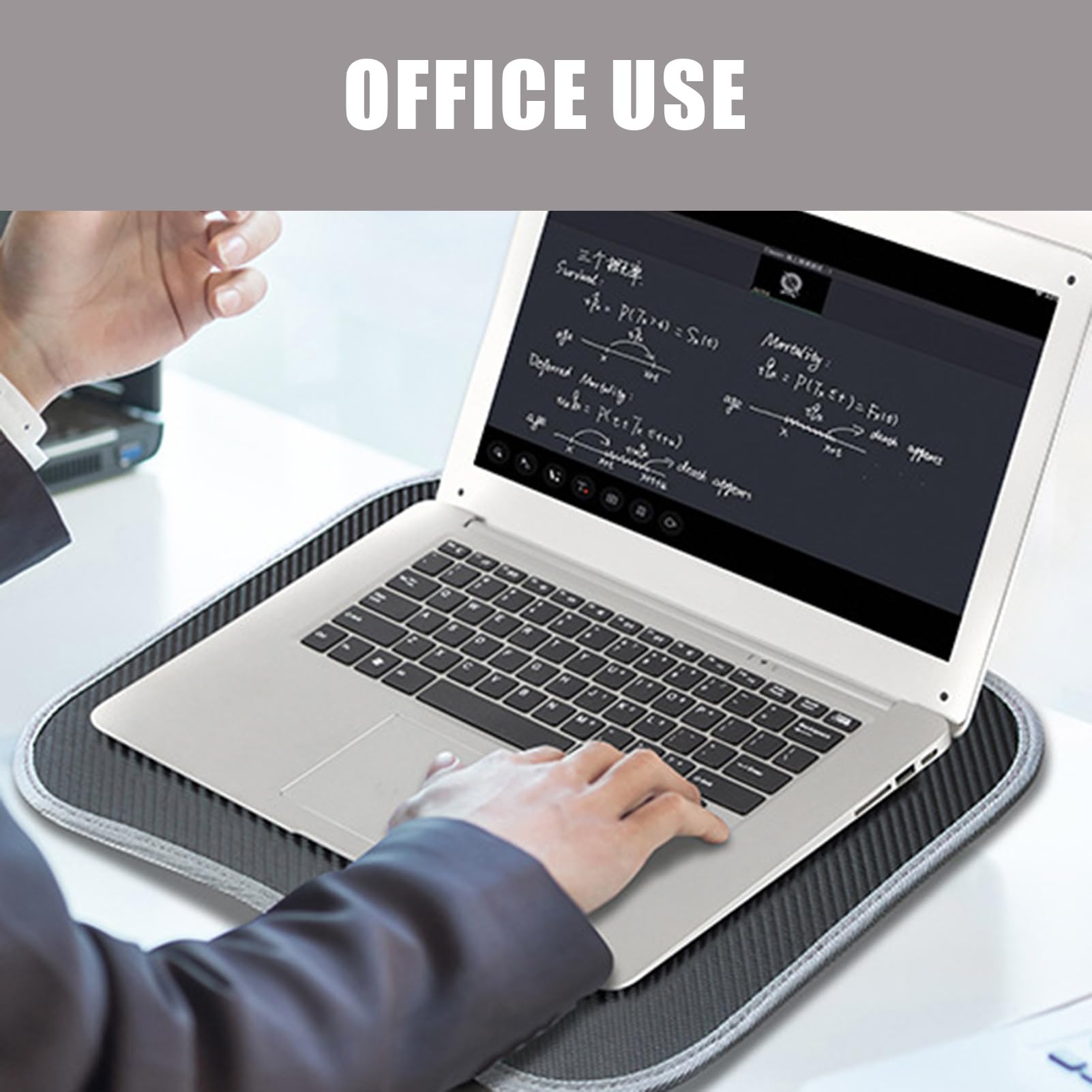 Scrivania Per Laptop Con Cuscino Imbottito - Tavolino Portatile Per Computer, Vassoio Da Letto Per Notebook | Lapdesk Ergonomico Per Lavorare Da Letto O Divano, Supporto Con Tappetino Integrato,