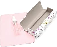 Vista 2 de Abwuulq - Funda de gafas deslumbrante celosía, funda protectora portátil para gafas, cubierta rígida para gafas de moda, unisex..