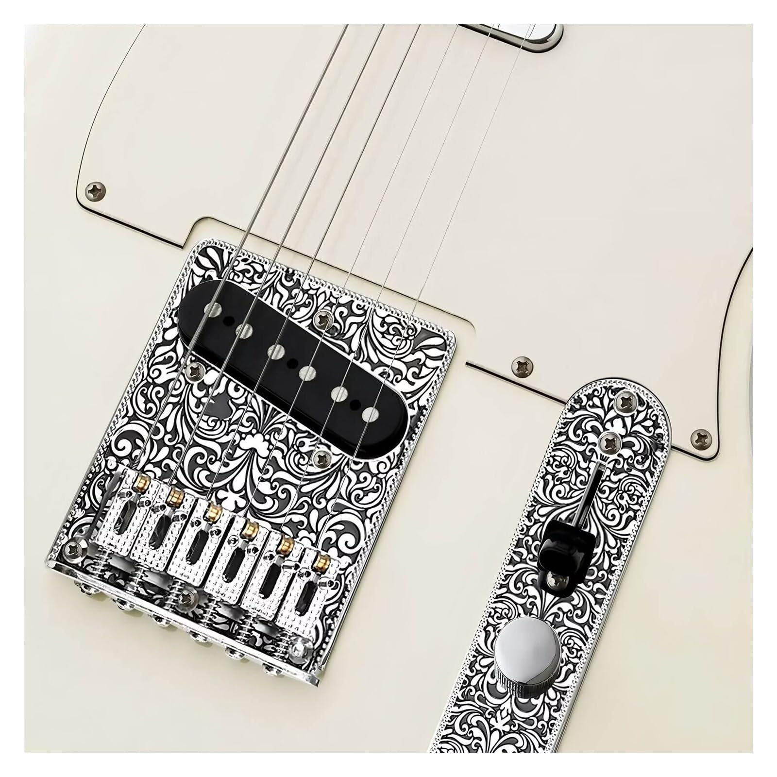 Standardowy mostek gitarowy Profesjonalna Gitara Elektryczna Z Rzeźbioną Tablicą Kontrolną Mostu I Przegubem Kulowym(Gold)