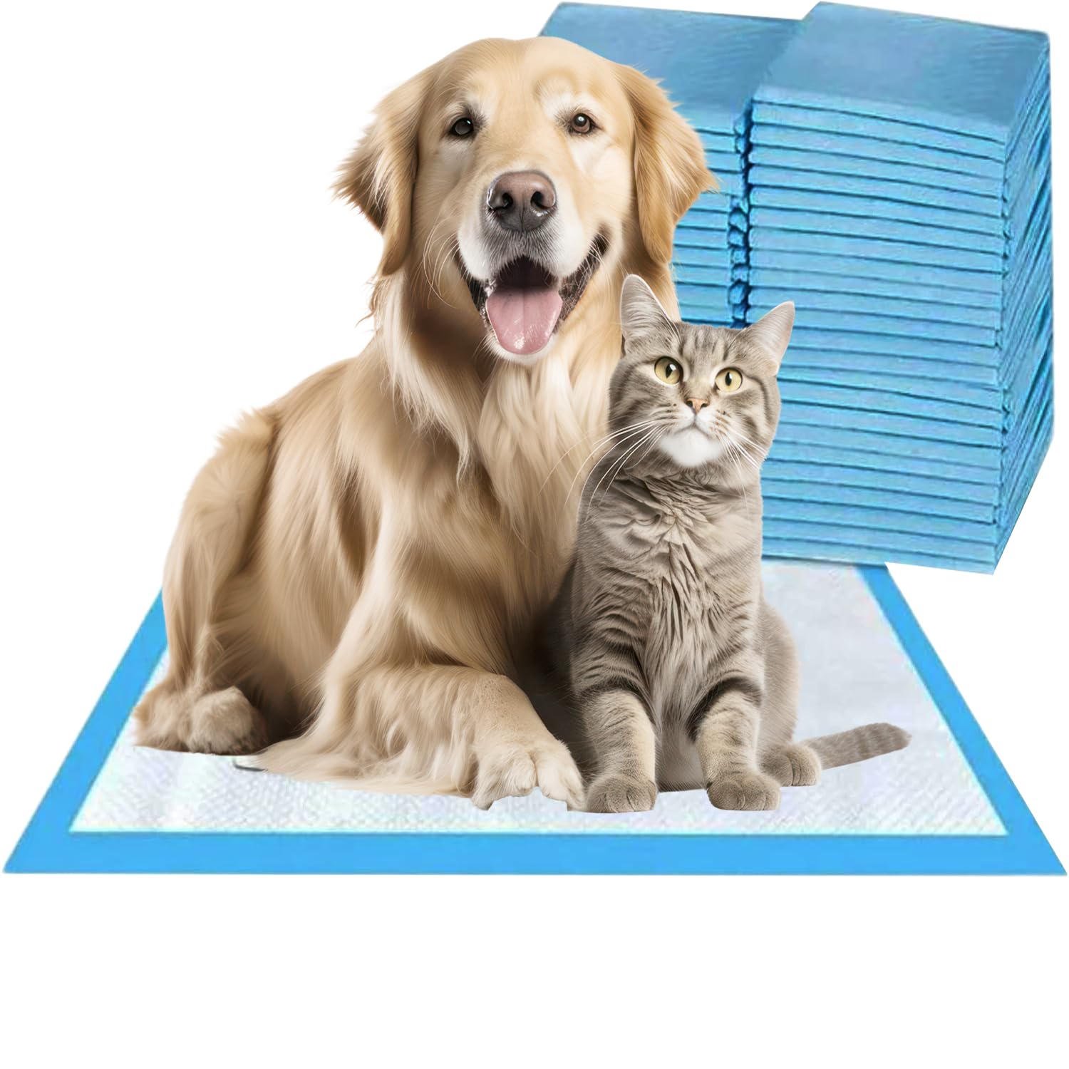 Dog Training Pads 50 Pack 60x45 cm, Super Absorbent Puppy Pee Pads for Housebreaking, Leak-Proof Disposable Pet Potty Pads with Quick-Dry Technology, Floor Protection for Dogs and Puppies