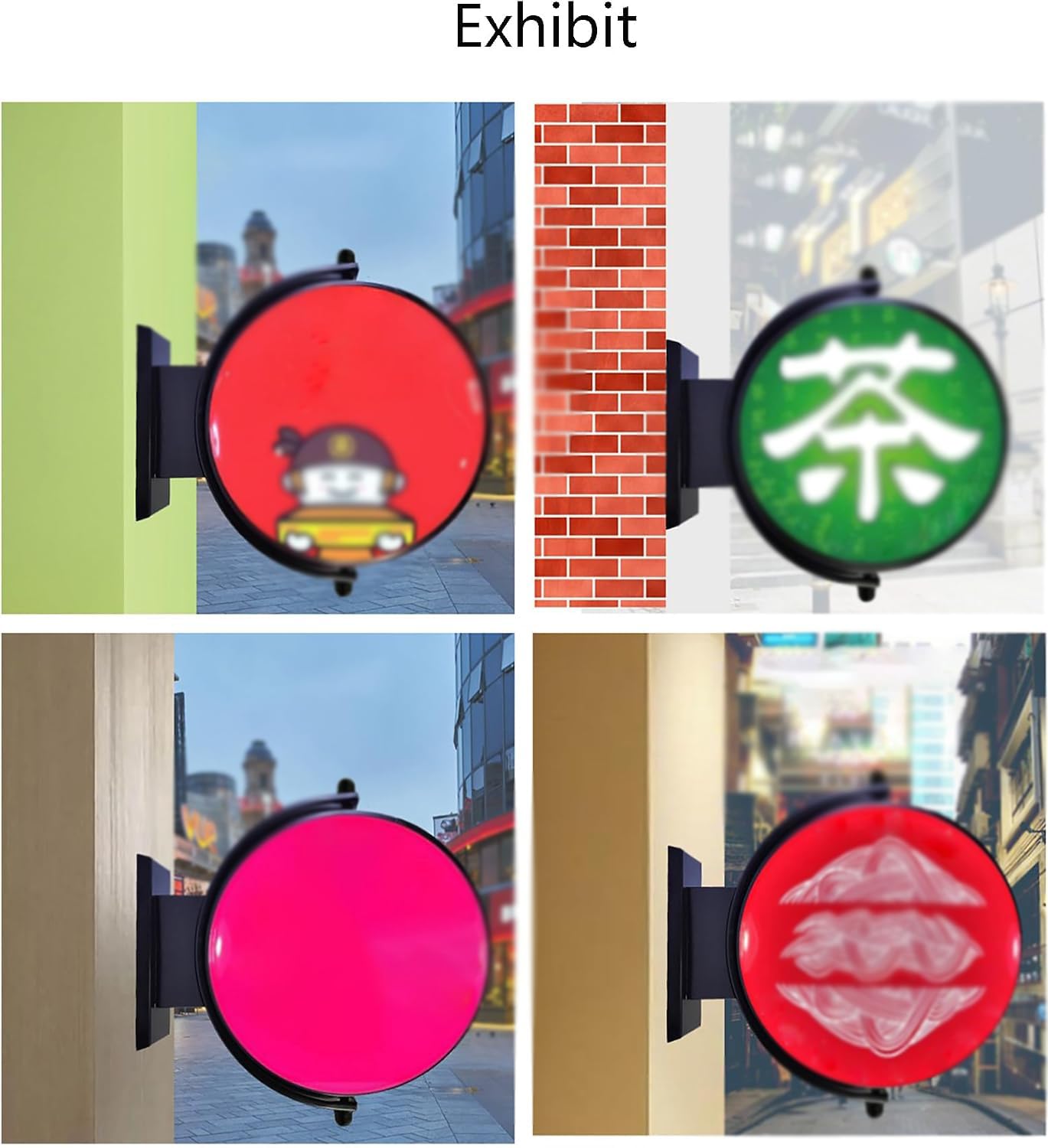 Enseigne Lumineuse LED Double Face pour la publicité extérieure Commerciale, résistante à l;Eau (70cm)