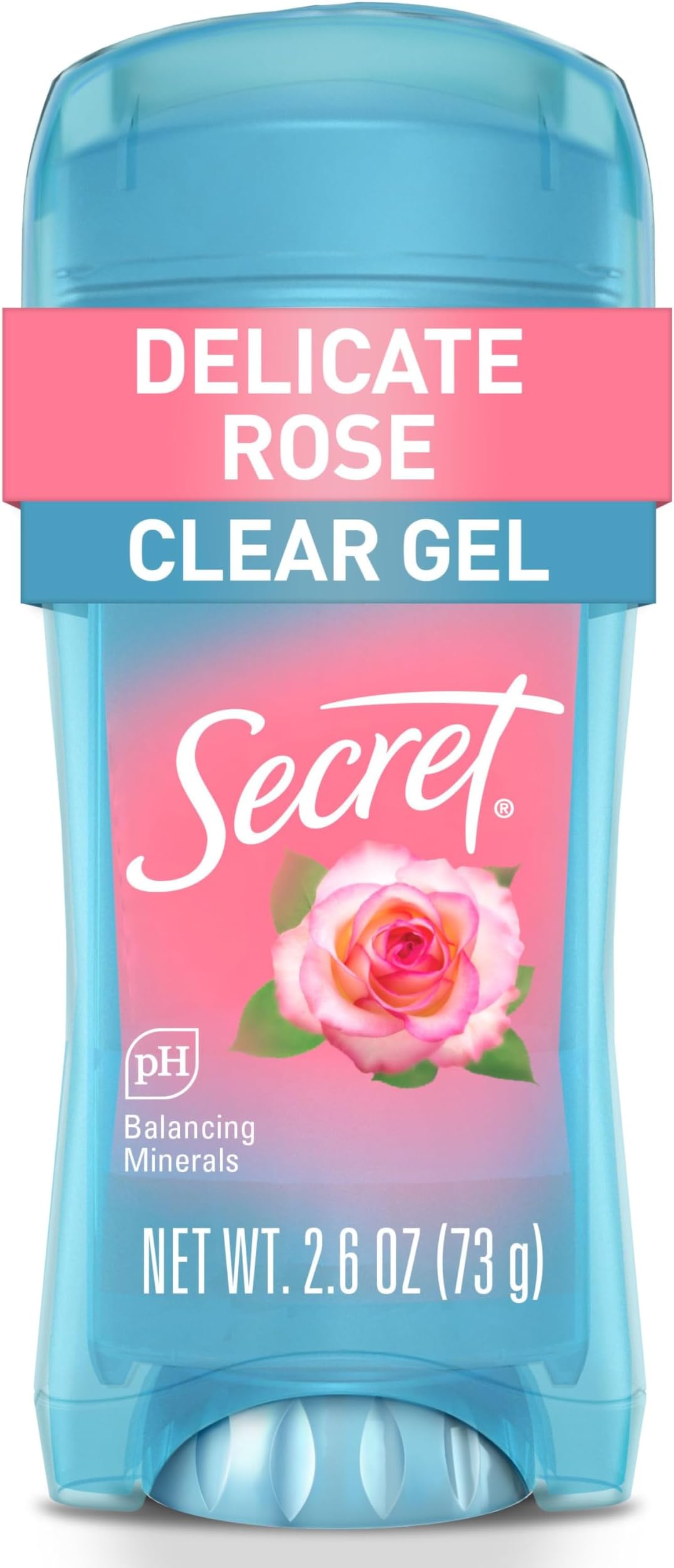 Clear Gel Antiperspirant and Deodorant, Rose Scent, Single Pack, 2.6 Oz.