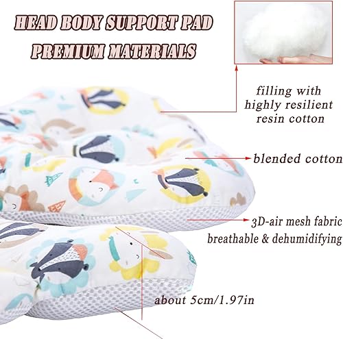 Miniatura 3 de Inserto de asiento de coche para bebé, inserto de asiento de bebé, almohadilla de asiento extra suave para cabeza y cuello, inserto perfecto para