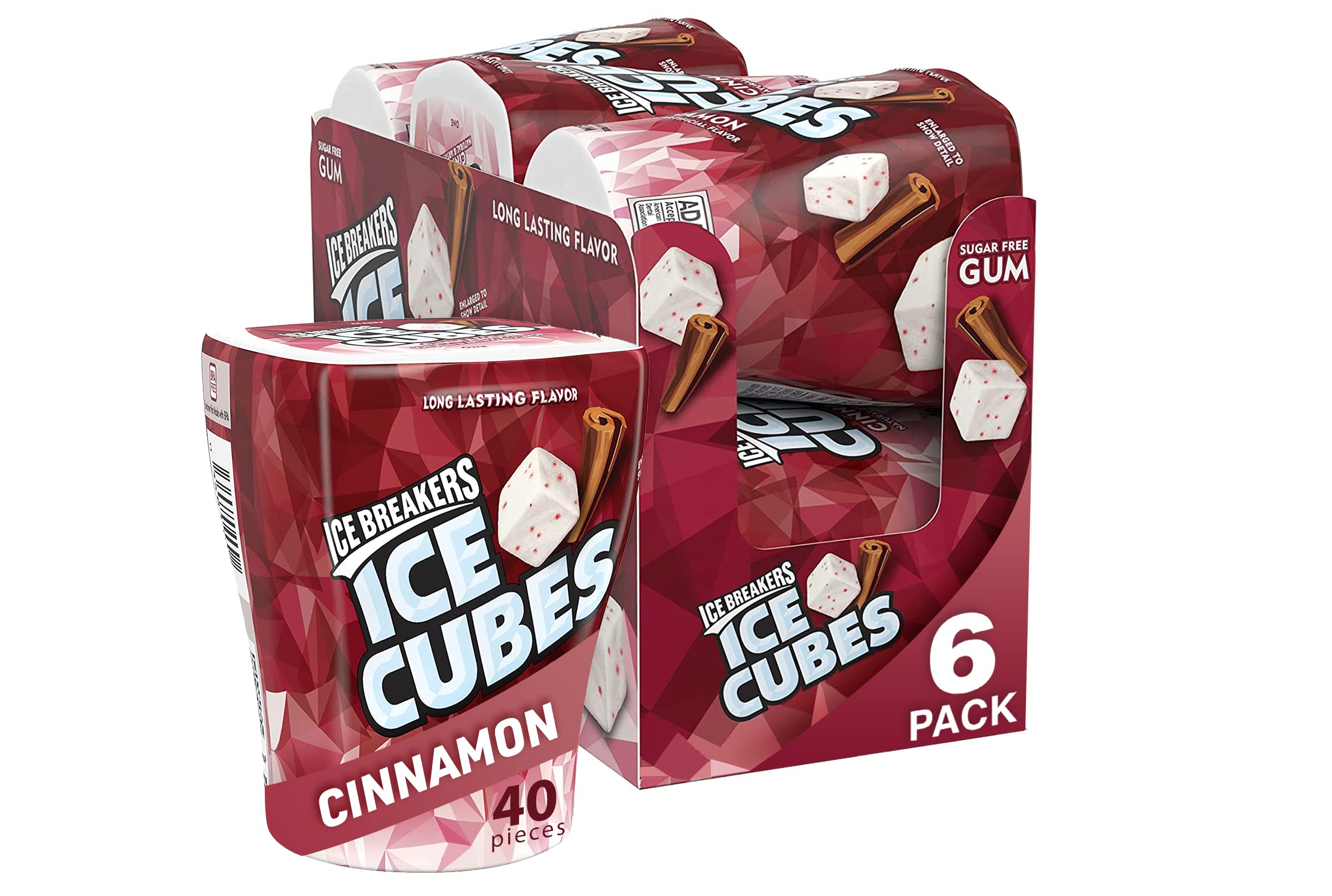 Buy ICE BREAKERS ICE CUBES Cinnamon Sugar Free Chewing Gum, Made with Xylitol, 3.24 oz Cube