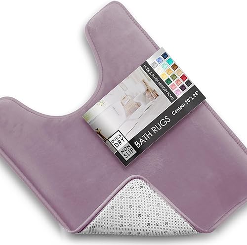 Miniatura 97 de Clara Clark - Tapetes para baño de espuma viscoelástica, terciopelo y felpa ultra suave, antideslizantes, lavables a máquina y de secado rápido,
