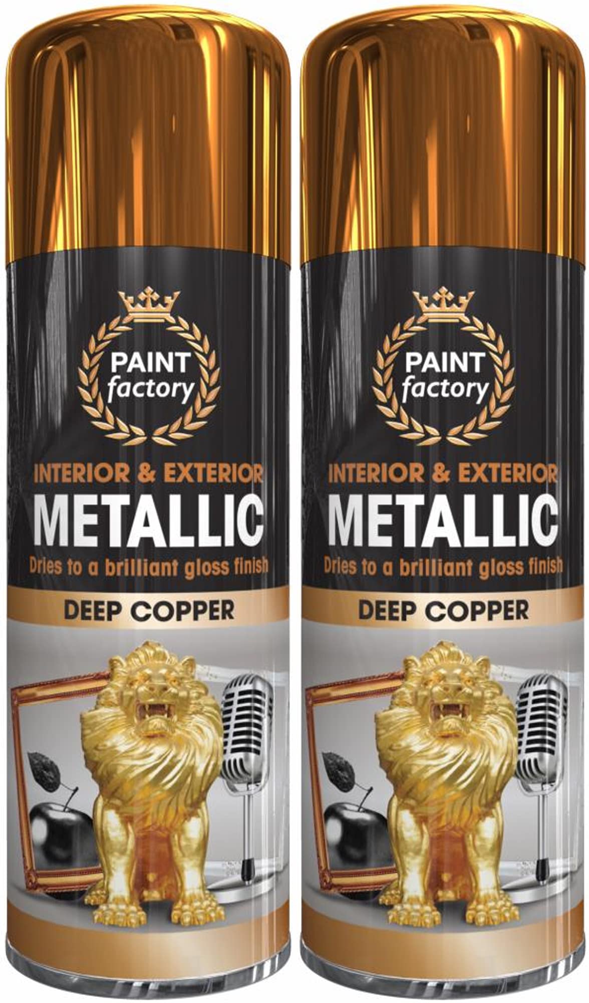 Q&H Metallic Copper Spray Paint for Bright Coating - Interior & Exterior Use Surface Finish - Ideal Paints Metal, Plastic, Wood, Glass & Ceramic - Fast Coverage Brilliant Gloss Home Garage 400ml (2)