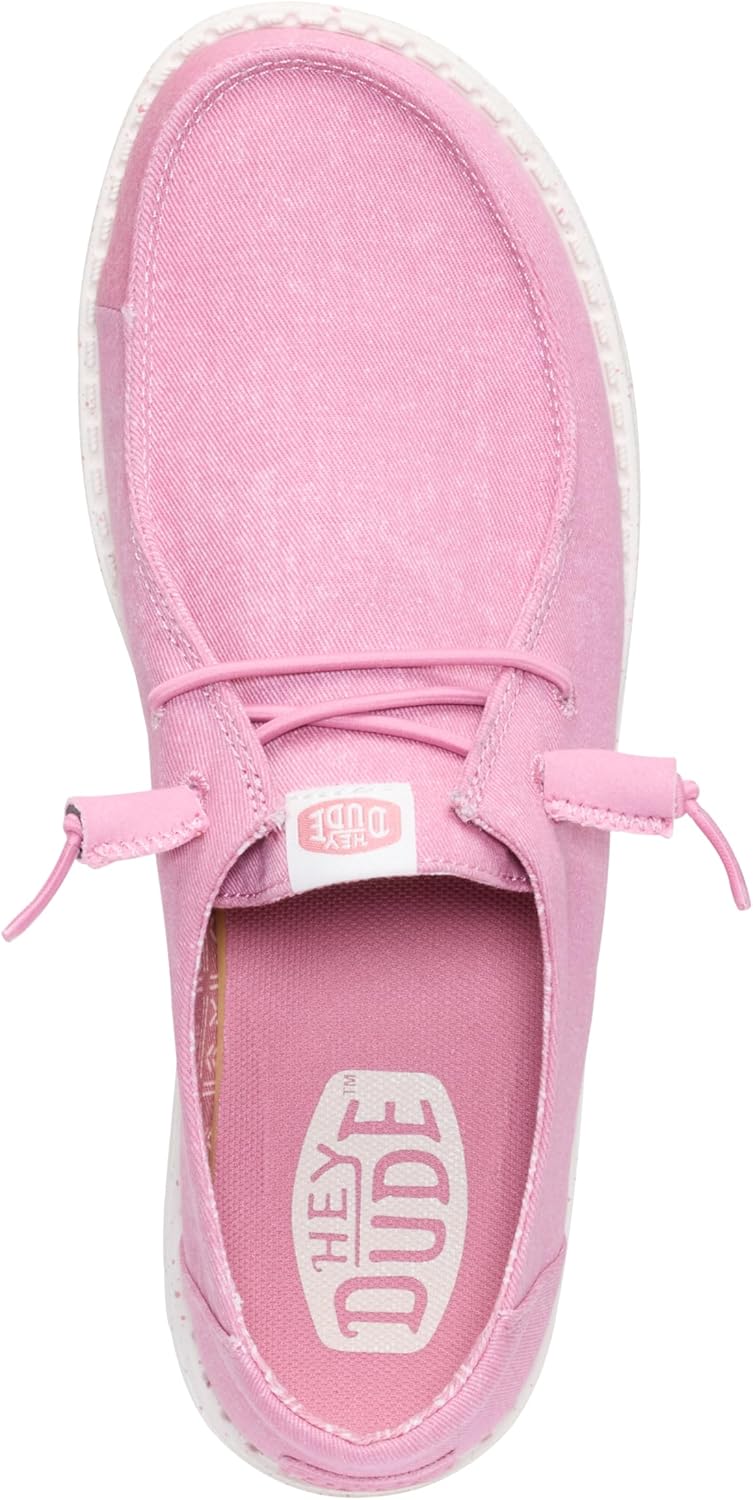 HEYDUDE Wendy Stretch Canvas Women’s Shoes, Women’s Slip-on Loafers, Comfortable & Light-Weight