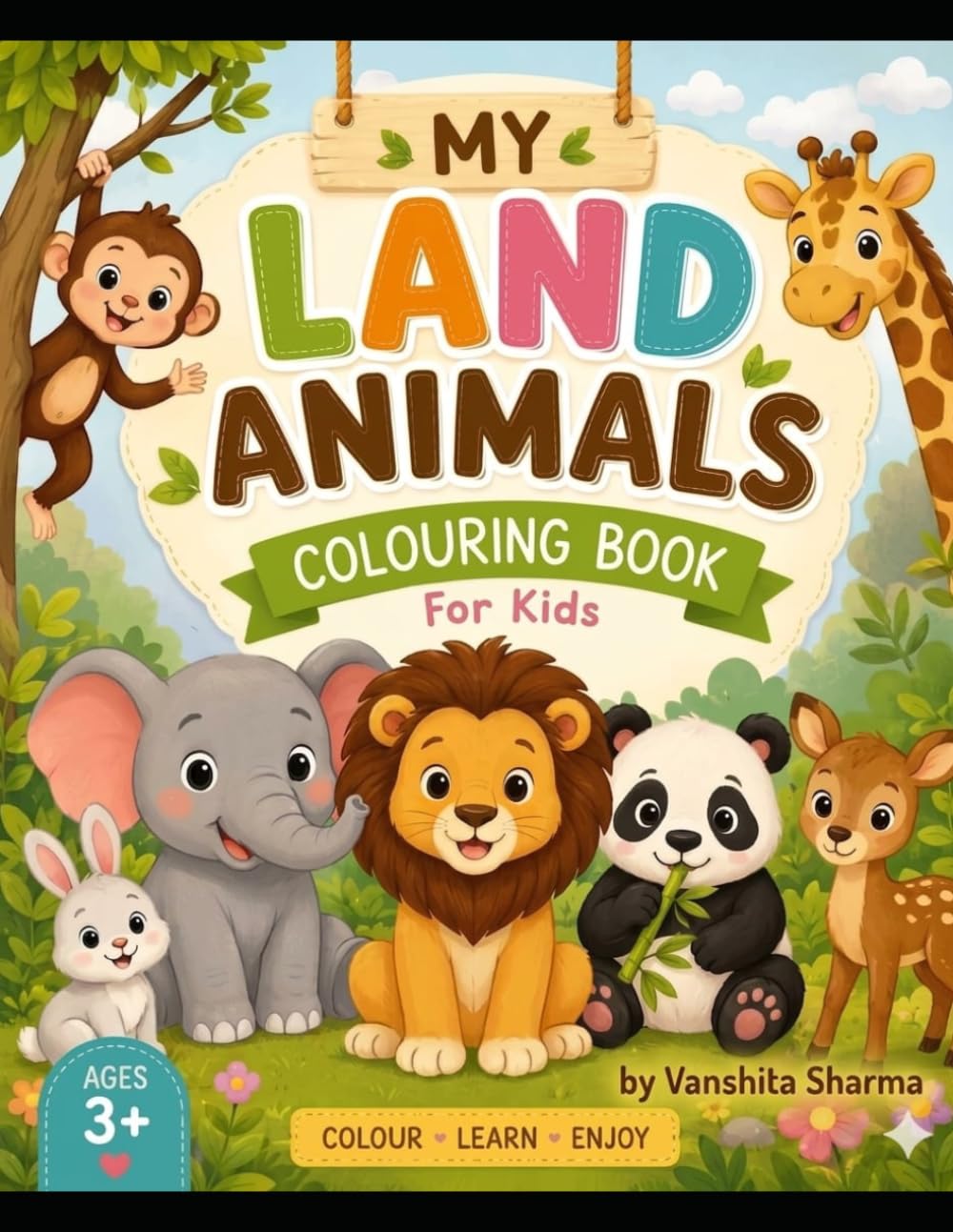 My Land Animals: A Fun Coloring Adventure for Kids Ages 3+!