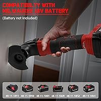 Vista 5 de Multiherramientas oscilantes para batería Milwaukee de 18 V, herramienta de molienda multiuso, ángulo de oscilación de 4°, 6 velocidades variables