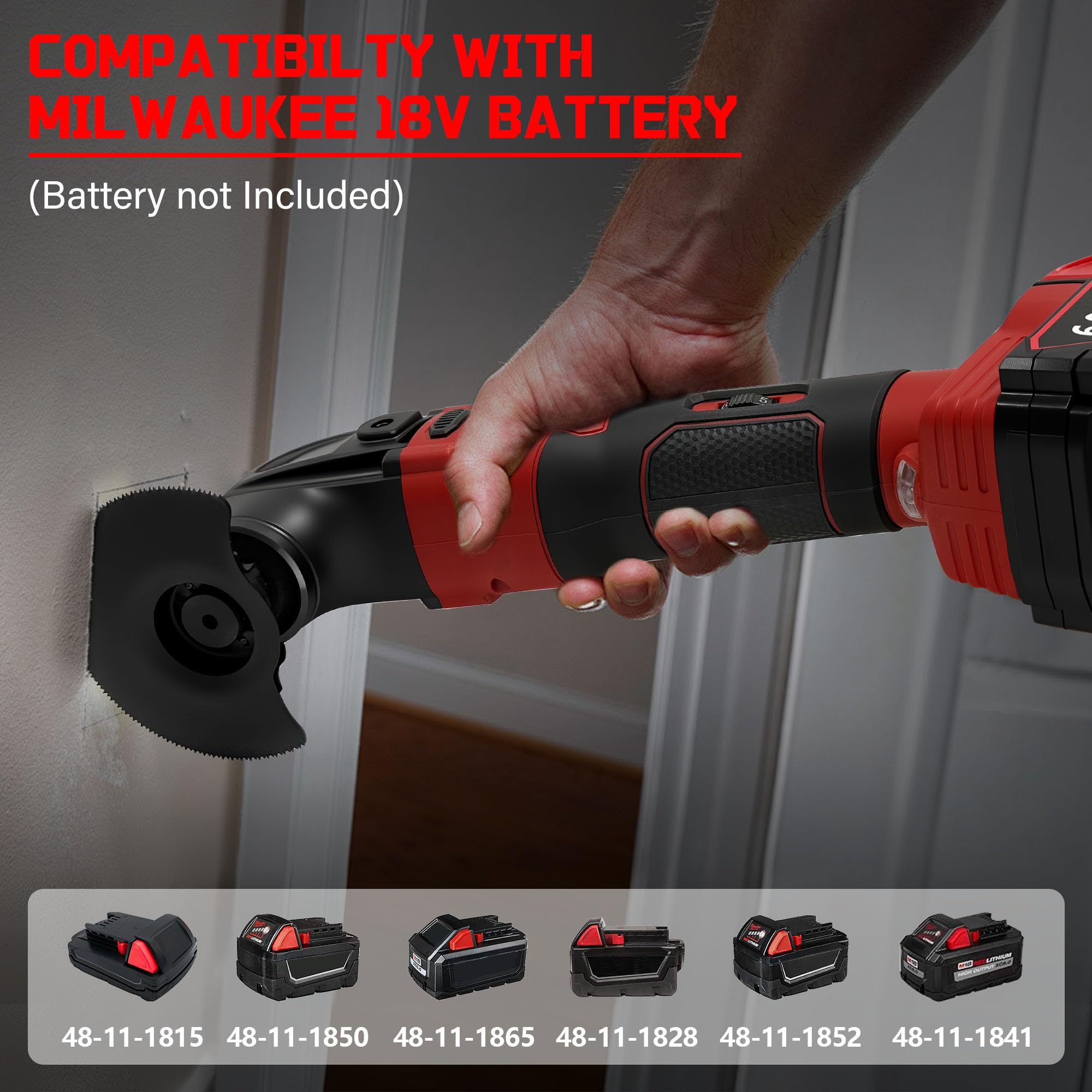 Milwaukee - Utensile multifunzione oscillante per batteria da 18 V, strumento di rettifica multiuso, angolo di oscillazione di 4°, 6 velocità variabili, design a lama rapida con 22 accessori per