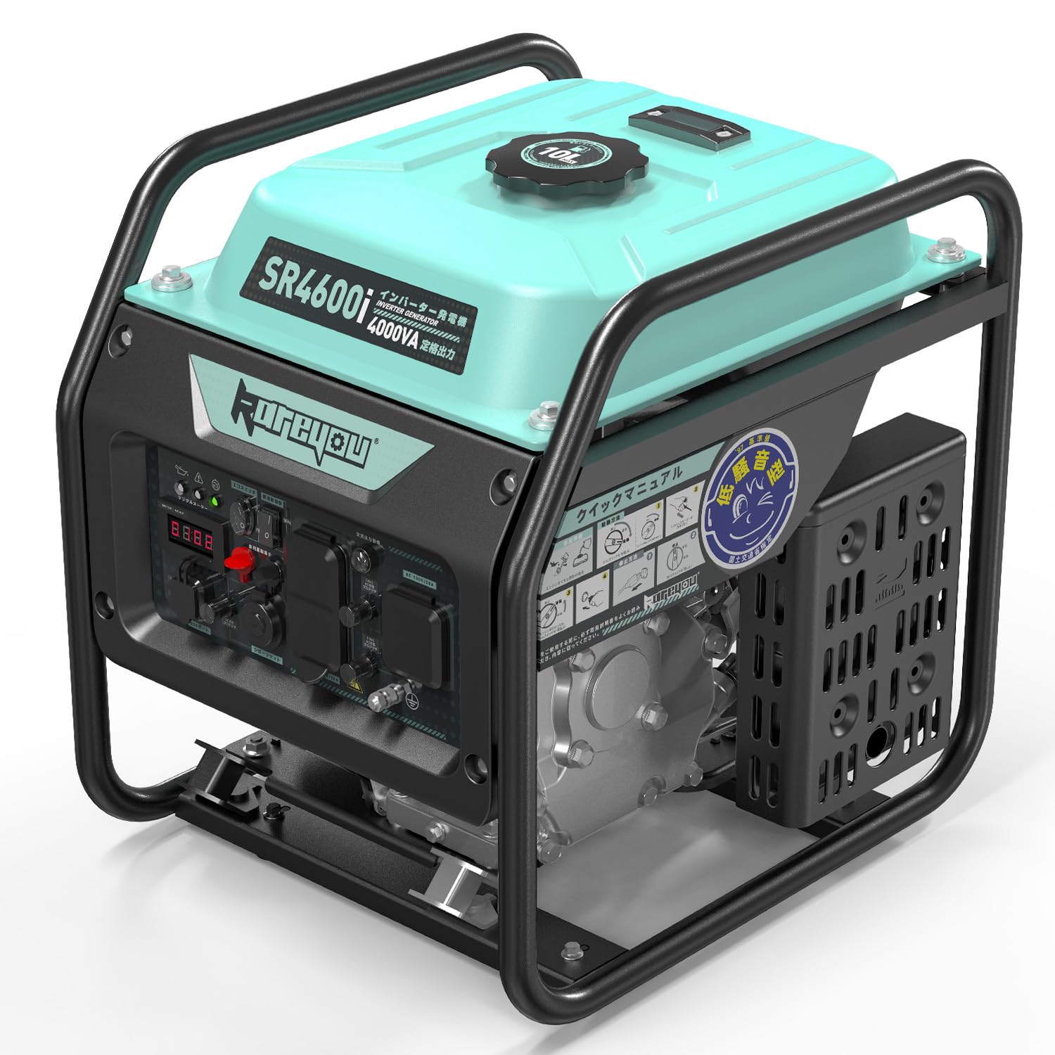 Amazon | 発電機 オープン型 インバーター発電機 定格出力4.0kVA