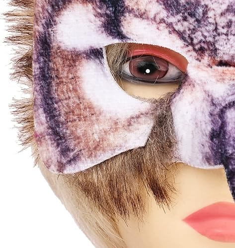 Miniatura 6 de GabeFish Máscaras de látex de zorro, conejito, guepardo, búho, para fiestas, máscaras, Halloween, festival, 4 unidades de máscaras de animales de