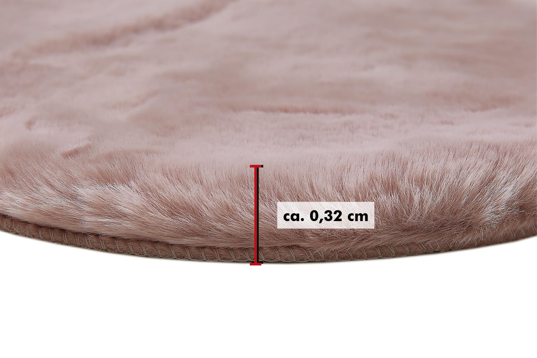 andiamo Cuscino di seduta in pelliccia sintetica Cingoli, cuscino per sedia in pelliccia sintetica Deco Fur rosa, 40 x 40 cm