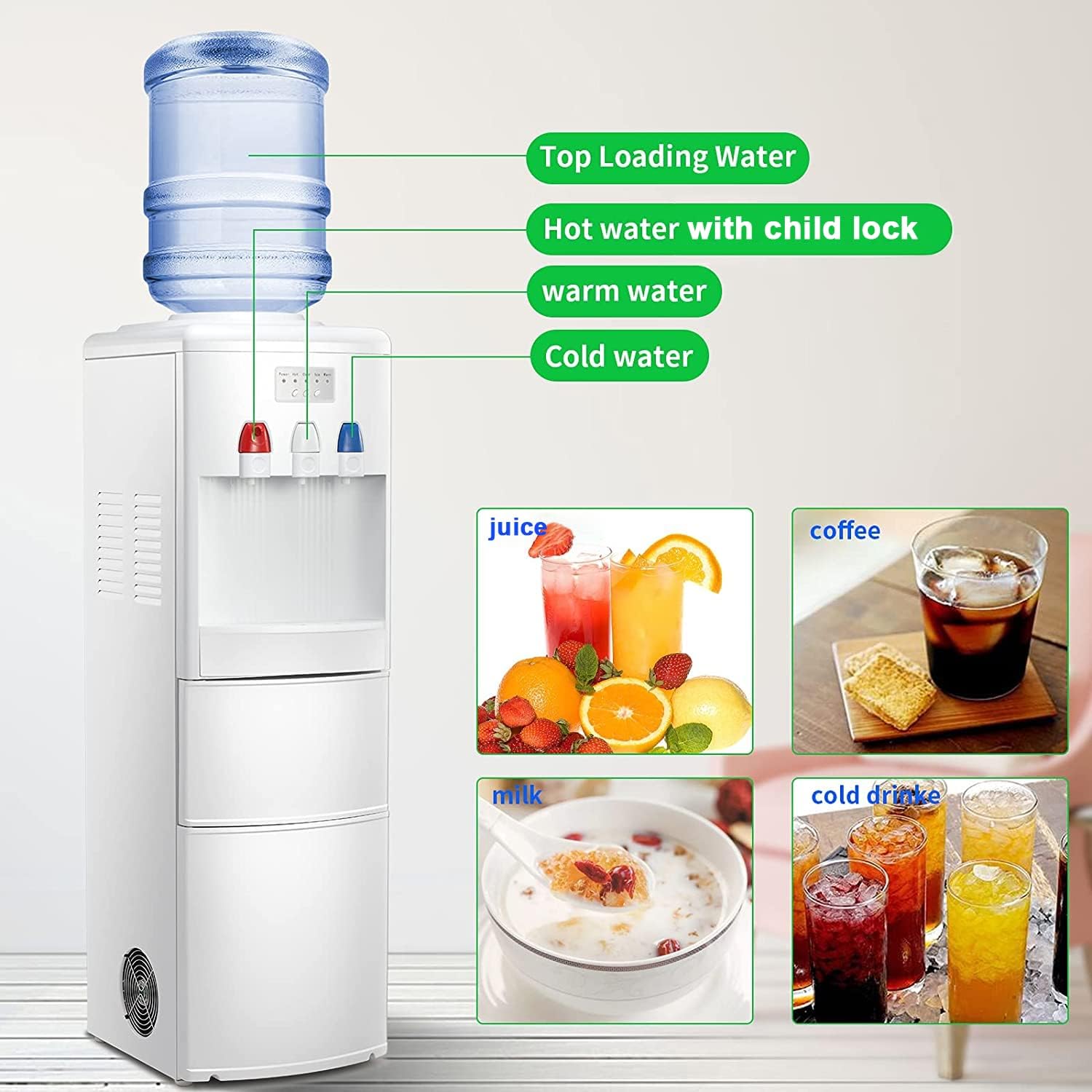 Ice Maker Machine Antarctic Star 2-in-1 Water Cooler Dispenser