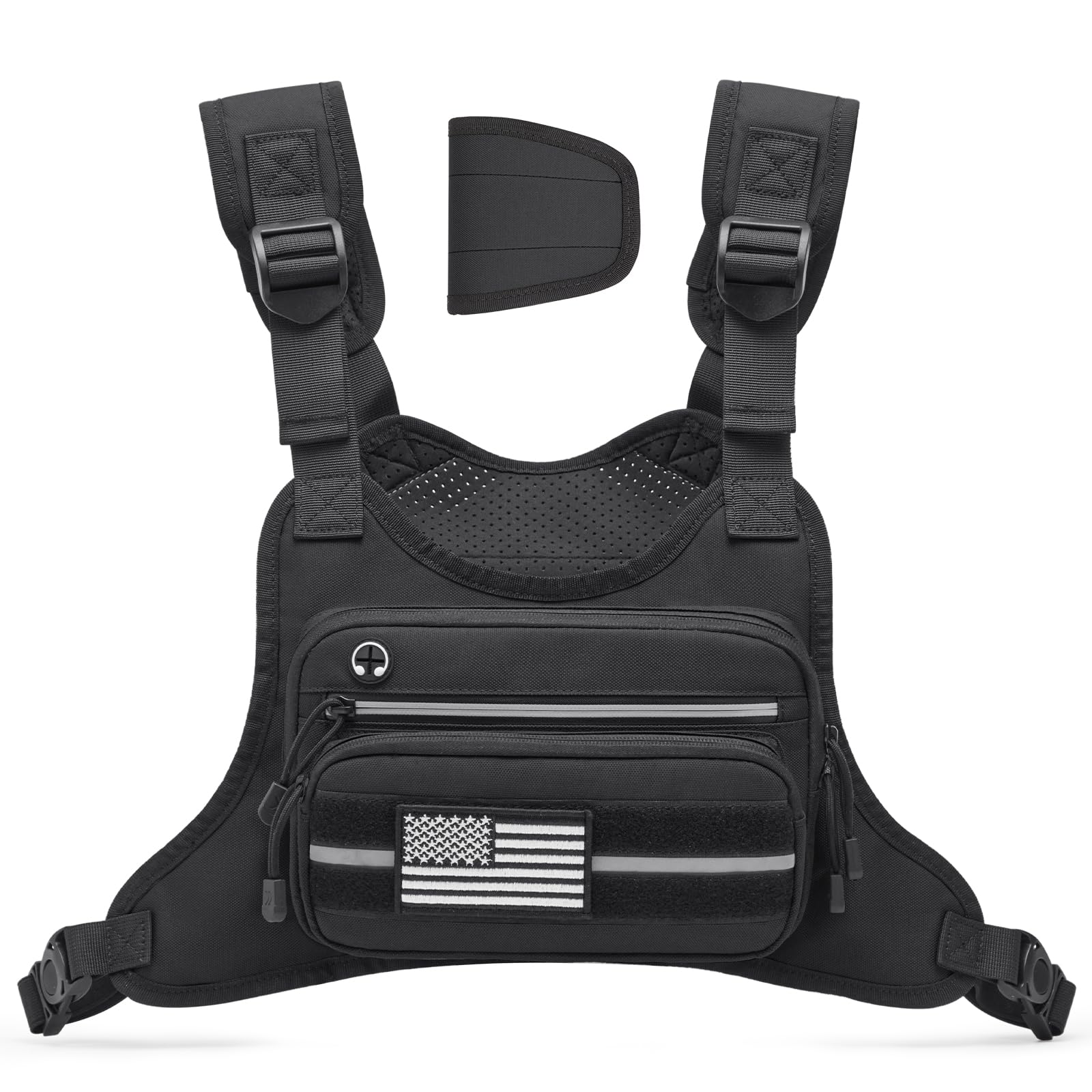 G4Free Sports Chest Bag for Men,Tactical Lightweight Vest Pack,Water Resistant with adjustable straps for Hiking, Workouts-image-19