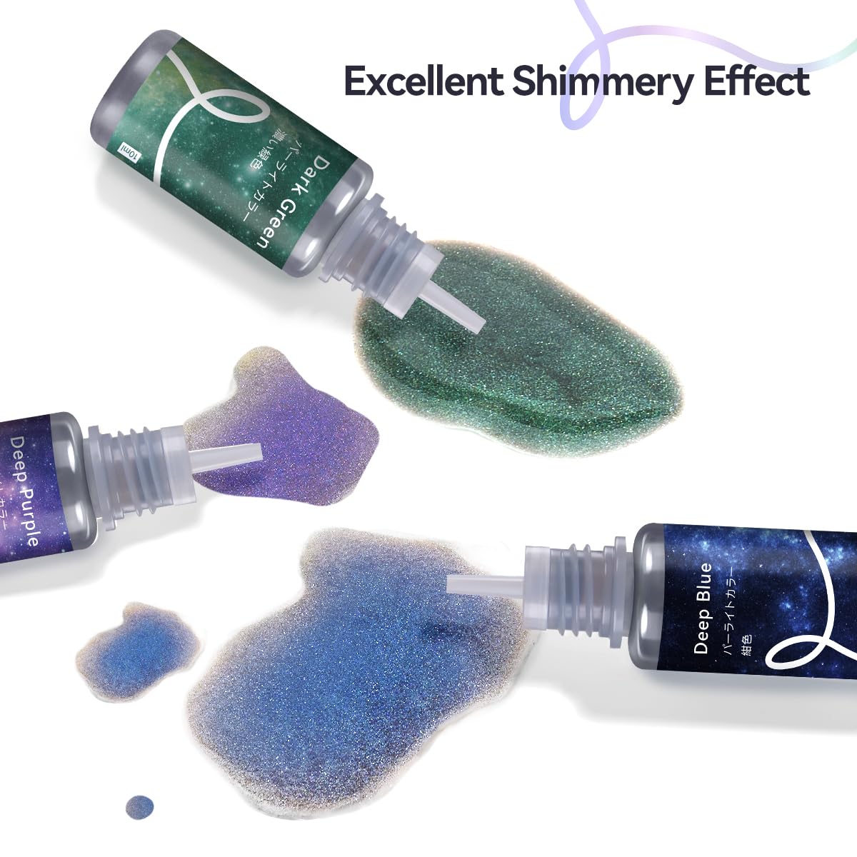 5-Star UV Resin Color Pigments for DIY Jewelry Making & Art - Concentrated Colors: Starry Sky Black