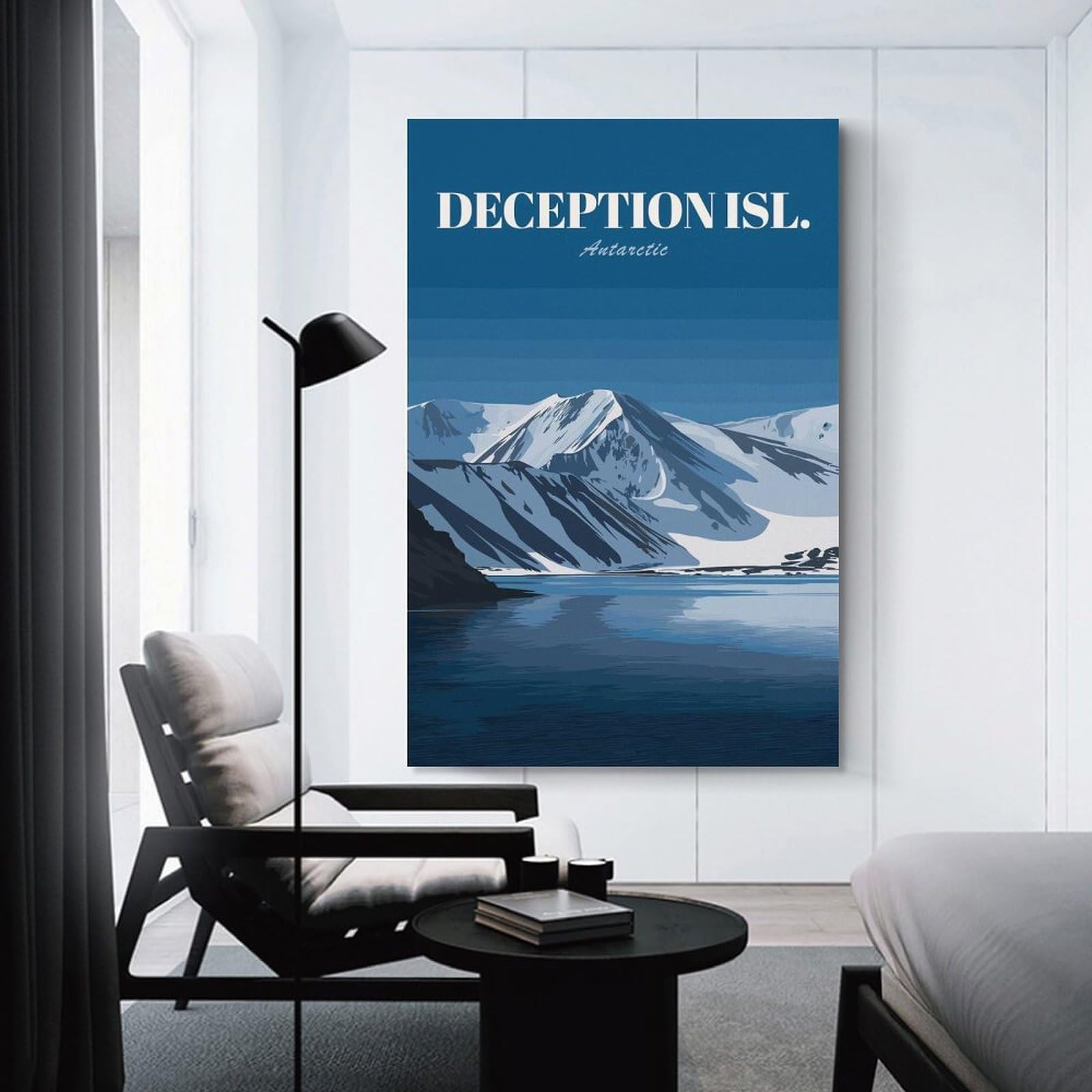 Junmoney Deception Island, Antarctic Travel Hanging Wall Art, 08x12inch(20x30cm), for Gallery Wall Decor And Room Displays, Home Wall Art for Statement Displays