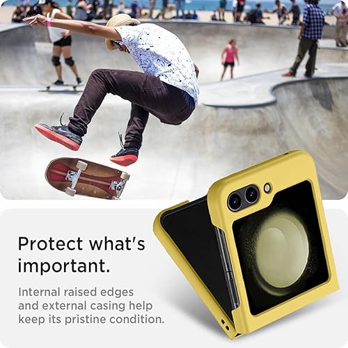 Miniatura 4 de Miimall Funda compatible con Samsung Galaxy Z Flip 5 5G, antiarañazos, a prueba de golpes, antihuellas dactilares y resistente al aceite, plegado