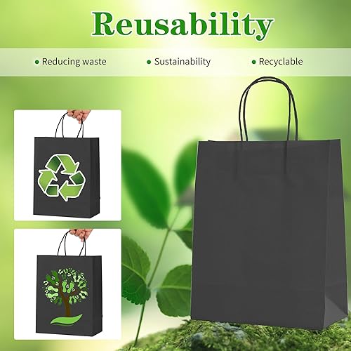 Miniatura 4 de Dzkkzi 15 bolsas de regalo de papel, bolsas de regalo medianas a granel con asas, 10 colores disponibles para todas las ocasiones, bolsas de regalo