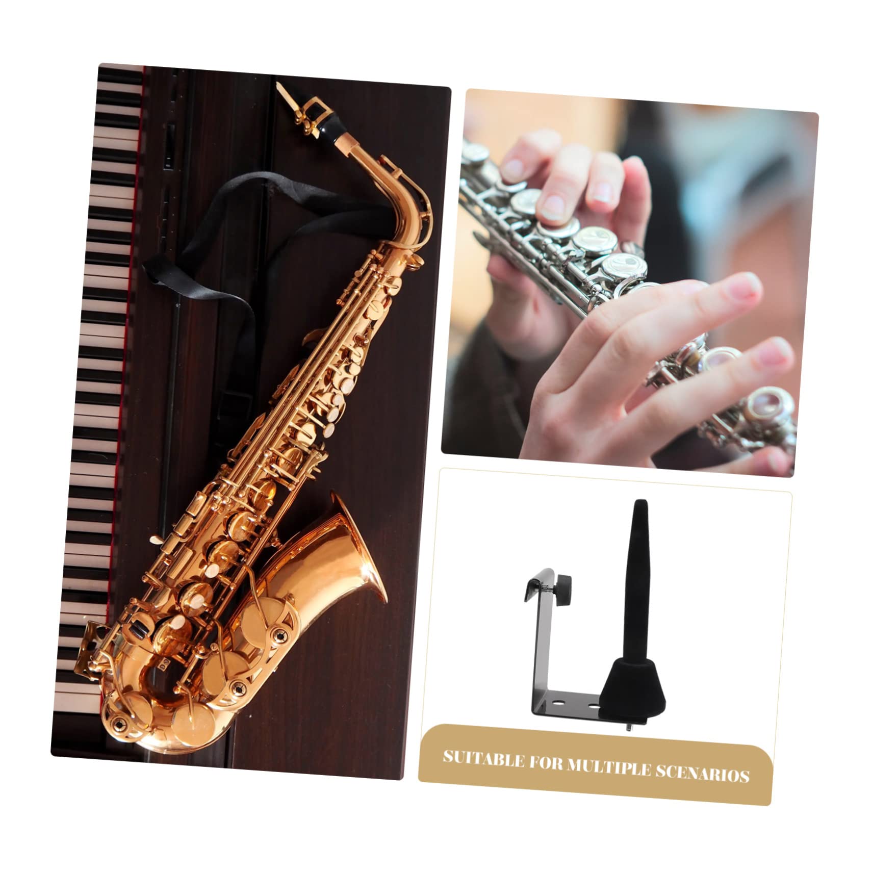CIMAXIC Saxophone Stand Flute Hanger Wall-mount Holder for Musicians Home Music Stores