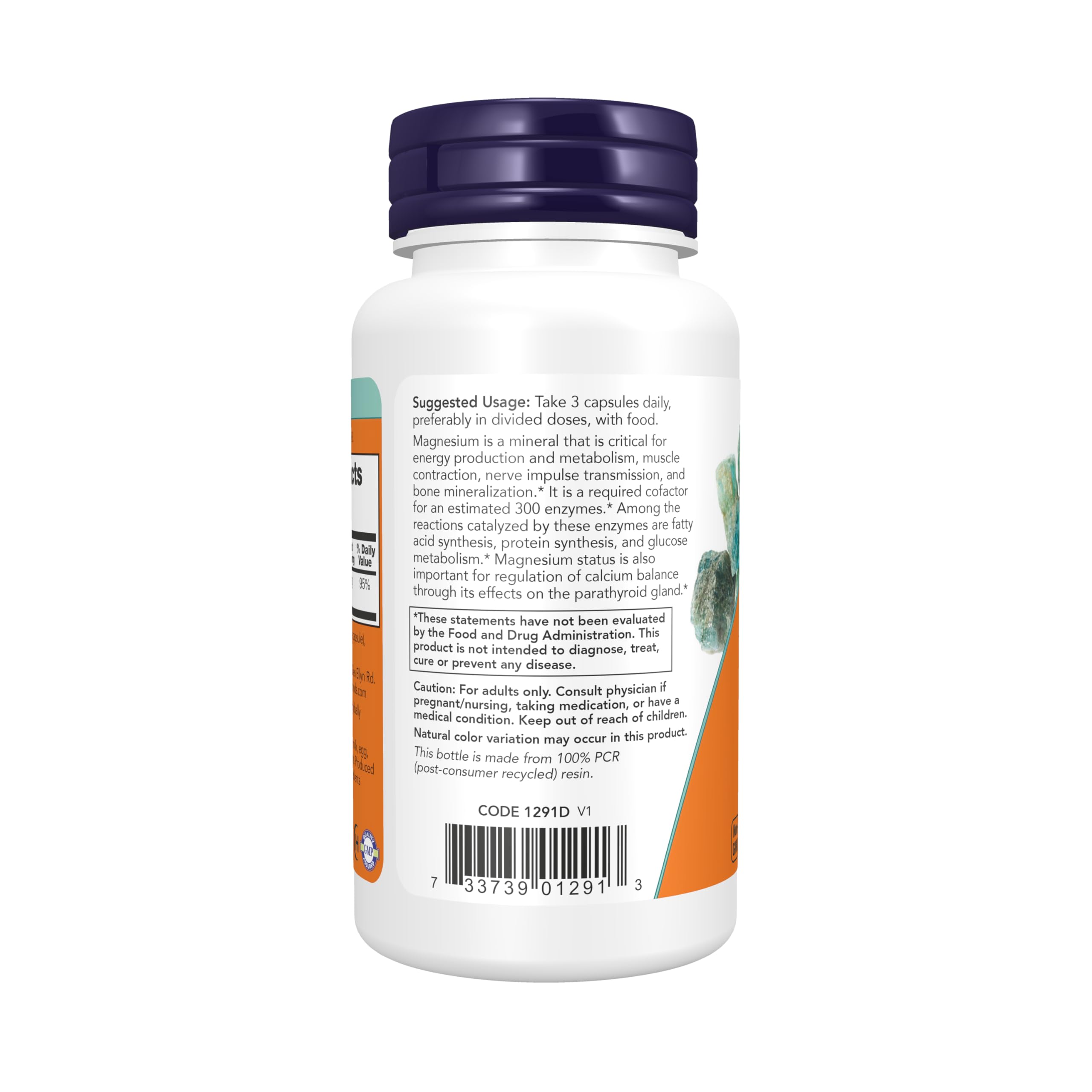 Now Supplements, Magnesium Citrate, Enzyme Function*, 60 Veg Caps — Amazon image 3